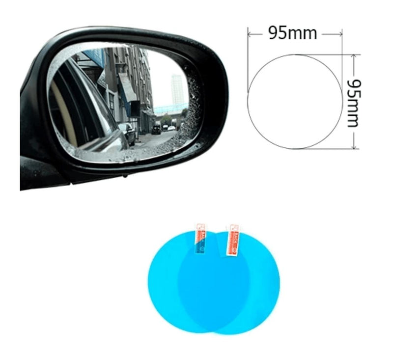 ClearVision™ - Pelicula Anti Embaçante e Anti Reflexo para Retrovisor (Luz Alta) Premium (Importada) VC003 Kaypestore Redondo (80mmx80mm) 