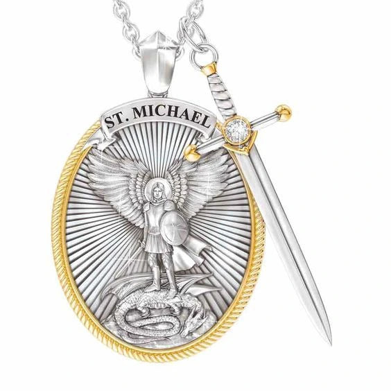 Colar de São Miguel Arcanjo - Um Escudo de Proteção ACES007 Kaypestore 