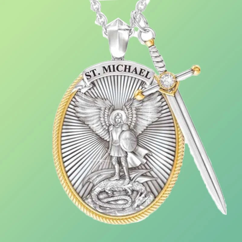Colar de São Miguel Arcanjo - Um Escudo de Proteção ACES007 Kaypestore 