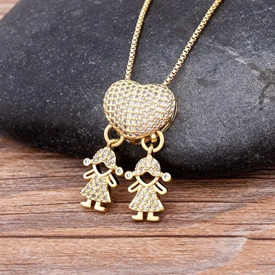 Colar Premium "Amor de Mãe" Kaypestore Menina e Menina 