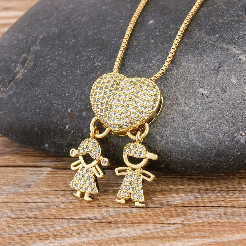 Colar Premium "Amor de Mãe" Kaypestore Menino e Menina 