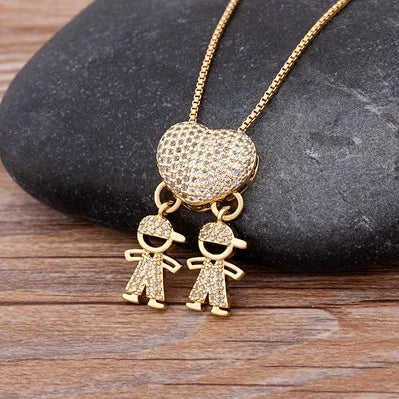 Colar Premium "Amor de Mãe" Kaypestore Menino e Menino 