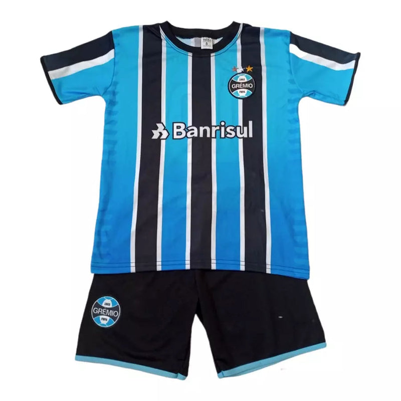 Conjunto Infantil Grêmio - Camisa + Shorts: Vista Seu Pequeno Torcedor com Orgulho Tricolor! ESP009 Kaypestore 