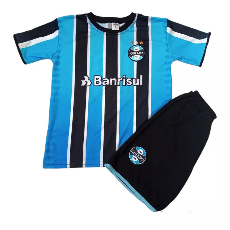 Conjunto Infantil Grêmio - Camisa + Shorts: Vista Seu Pequeno Torcedor com Orgulho Tricolor! ESP009 Kaypestore 