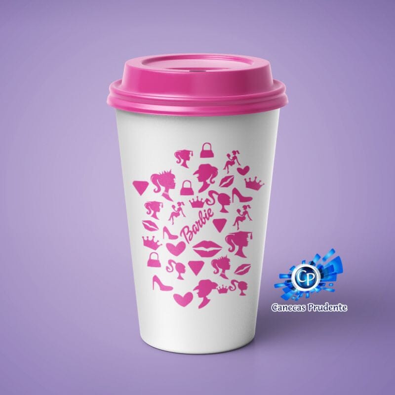 Copo Bucket da Barbie Estilo Café Kaypestore Barbie Icones 
