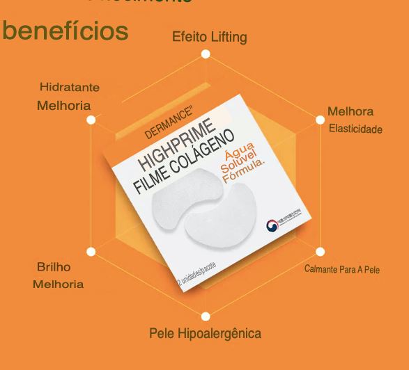 Filme Solúvel de Colágeno Anti-Rugas e Marcas de Expressão - DERMANCE BL029 Kaypestore 