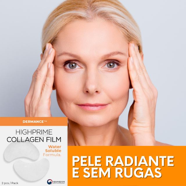 Filme Solúvel de Colágeno Anti-Rugas e Marcas de Expressão - DERMANCE BL029 Kaypestore 