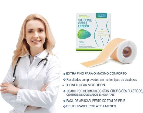 Fita Para Cicatrização (Cesariana, Abdominoplastia, Estrias, Queimaduras, Quelóide) - Elamei BL030 Kaypestore 