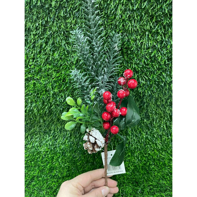 Flor para Enfeite de Natal - Holly Cherry - Feito a Mão NT007 Kaypestore 