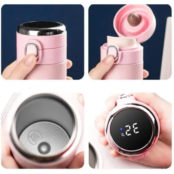 Garrafa Térmica Inox com Termômetro Digital Kaypestore 