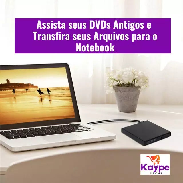 Gravador e Leitor de CD para Computador e Notebook - Eternize seus Melhores Momentos e Registros TC011 Kaypestore 
