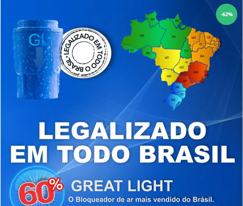 GreatLight - Válvula Bloqueadora de Ar (AirBlock) - Economize até 50% na sua conta CA004 Kaypestore 
