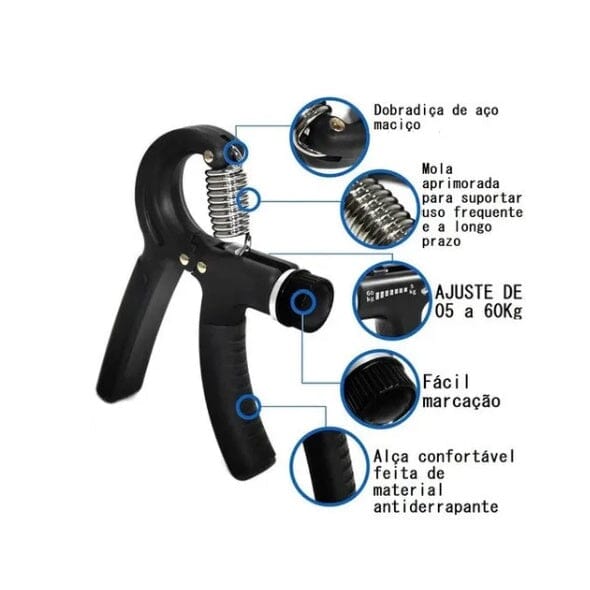 Hand Grip Mola Com Ajuste 5kg A 60kg ESP011 Kaypestore 