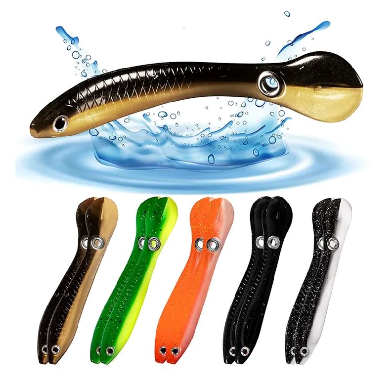 Isca Artificial de Silicone - Leve 5 Unidades PESCA001 Kaypestore 