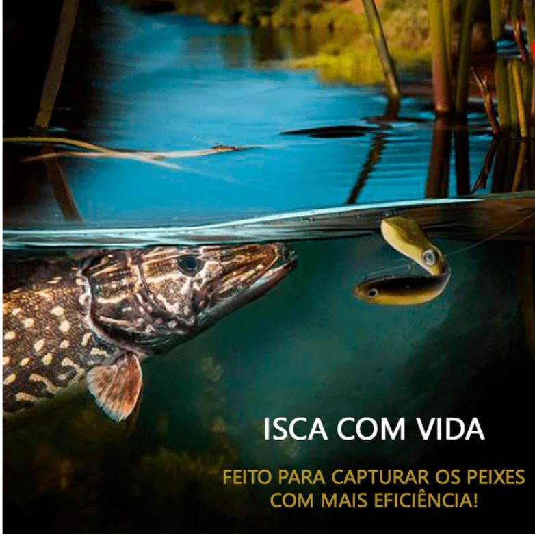 Isca Artificial de Silicone - Leve 5 Unidades PESCA001 Kaypestore 
