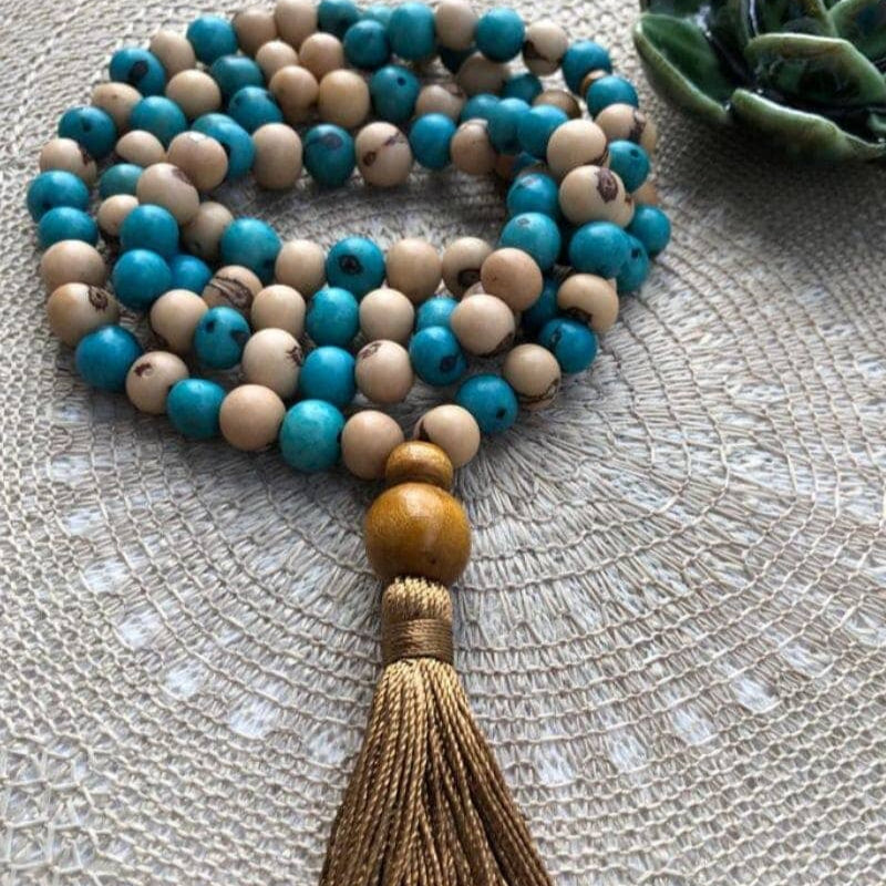 Japamala Original de Meditação e Ho'oponopono 108 Sementes de Açai - Vida Me Surpreenda Beth Russo Kaypestore 