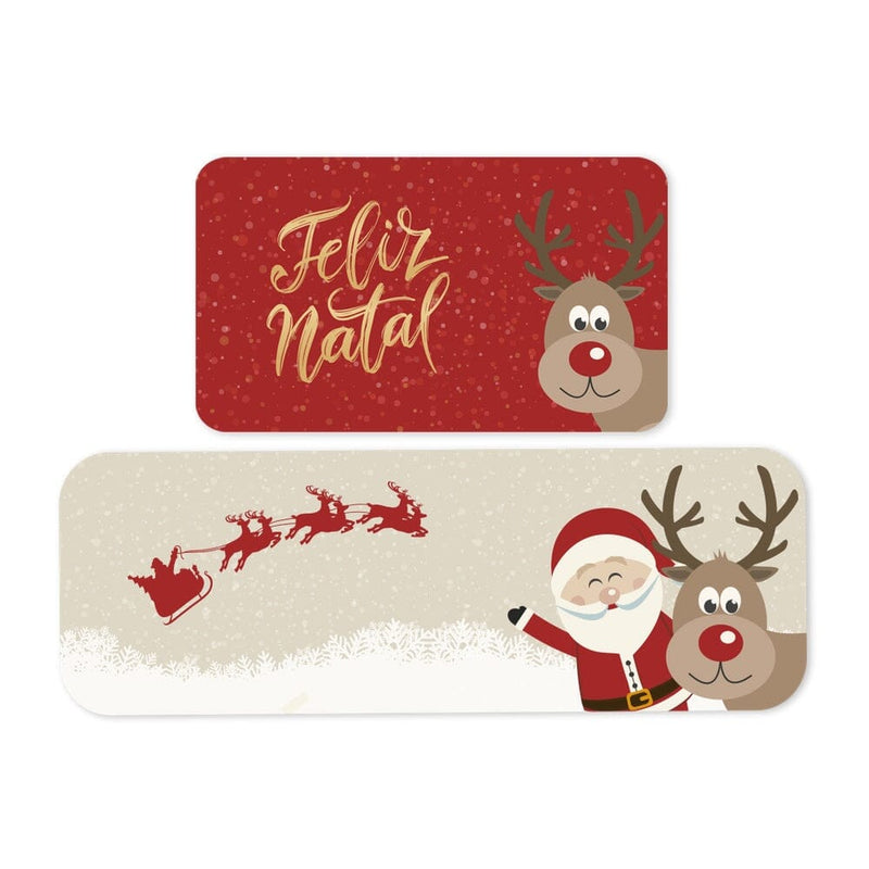 Jogo de Tapetes de Cozinha Feliz Natal NT002 Kaypestore 