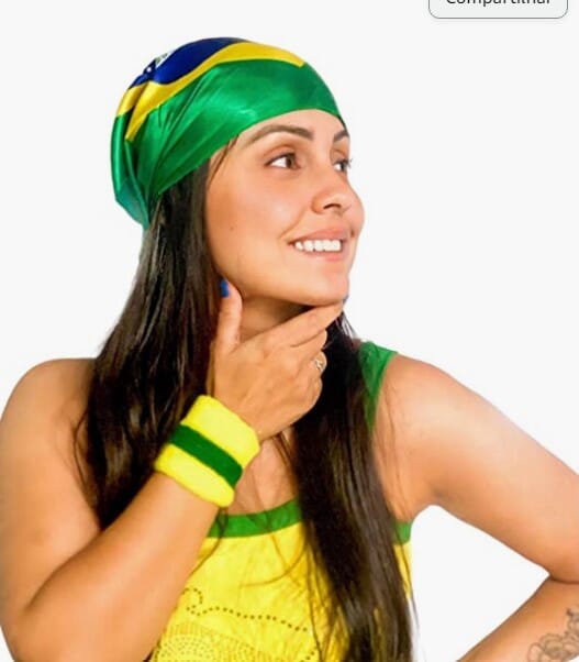 Kit Bandanas/Lenço Brasil Torcida Copa do Mundo COPA012 Kaypestore 