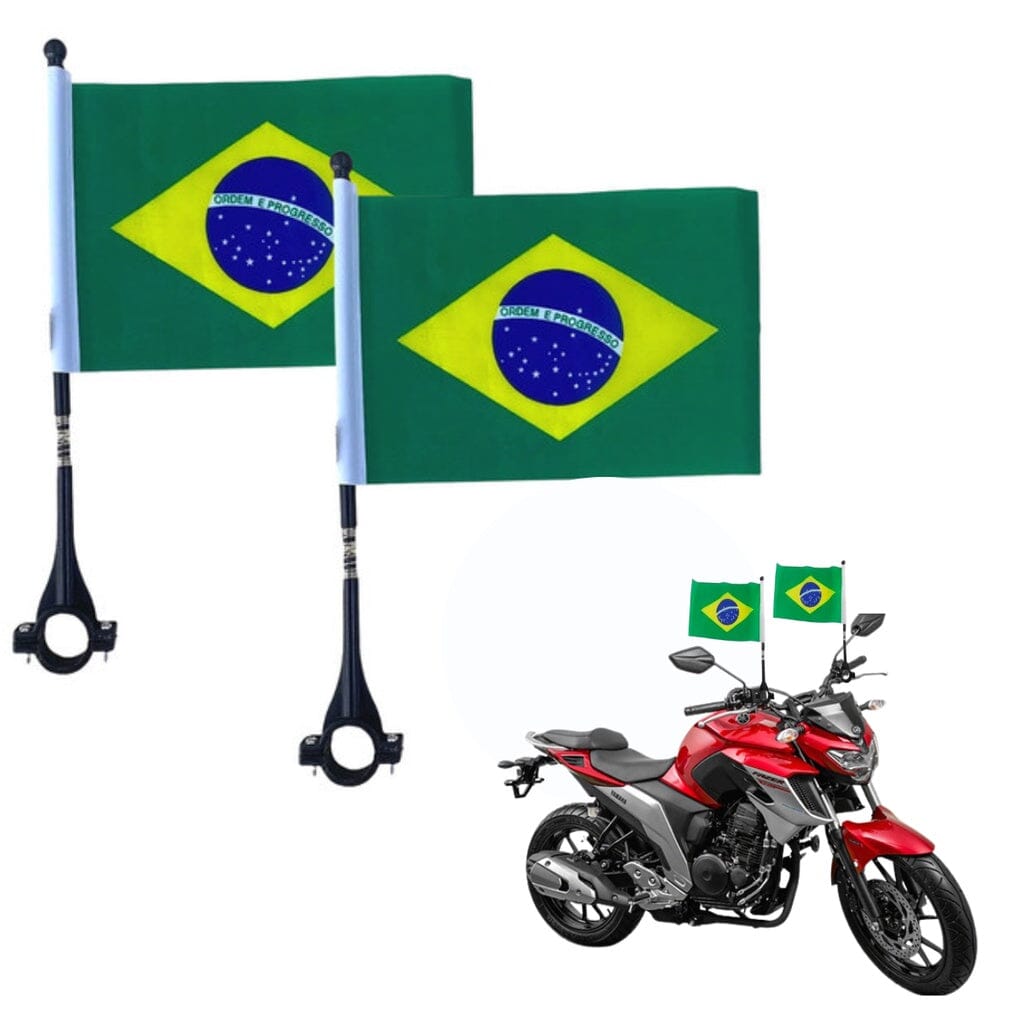 Kit Bandeira do Brasil para Moto Qualidade Premium COPA010 Kaypestore 