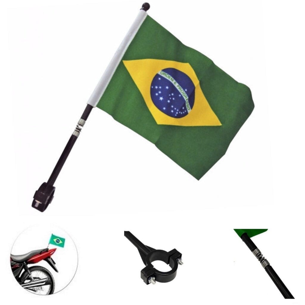 Kit Bandeira do Brasil para Moto Qualidade Premium COPA010 Kaypestore 