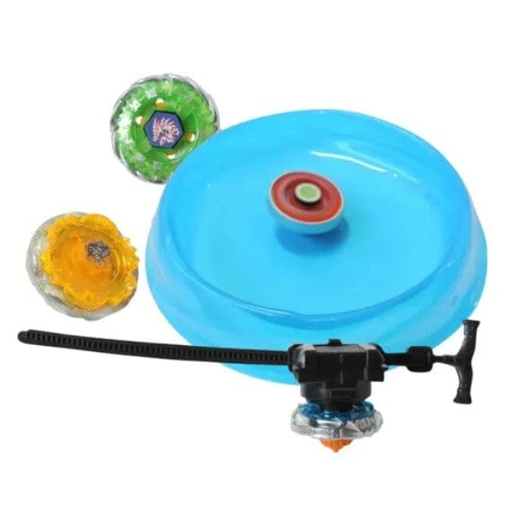 Kit BeyBlade - 2 Beyblade de Metal + lançador + Arena BRQ001 Kaypestore 