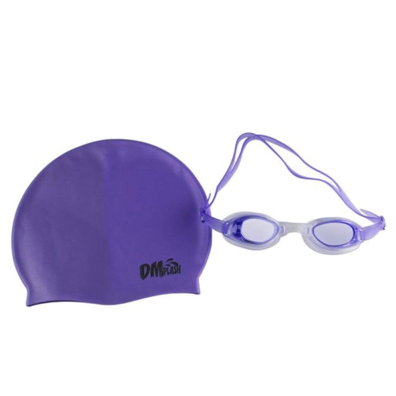 Kit Natação / HidroGinastica: Óculos e Touca - Proteção e Conforto na Água Kaypestore Roxo 