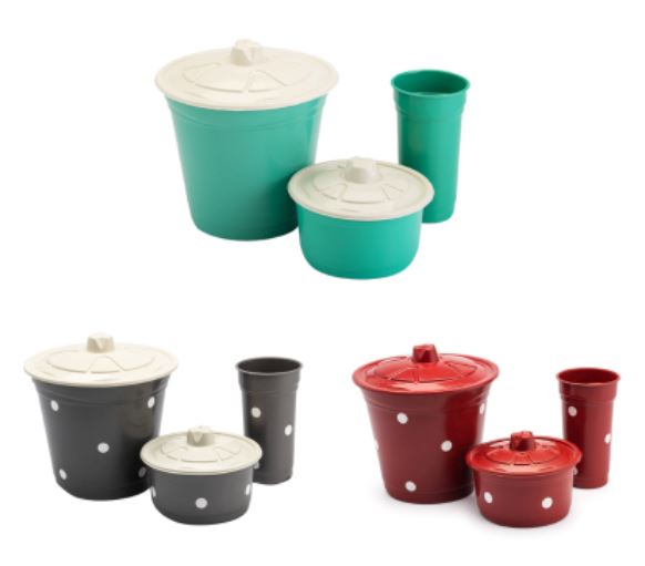 Kit Pia Cozinha - 1 Lixeira + 1 Porta Detergente + Pote para Sabão ou Bucha CZ009 Kaypestore 