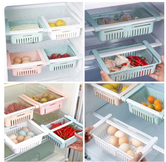 Kit Rack Organizador de Geladeira Ajustável - 3 Vezes mais Resistente CZ010 Kaypestore 