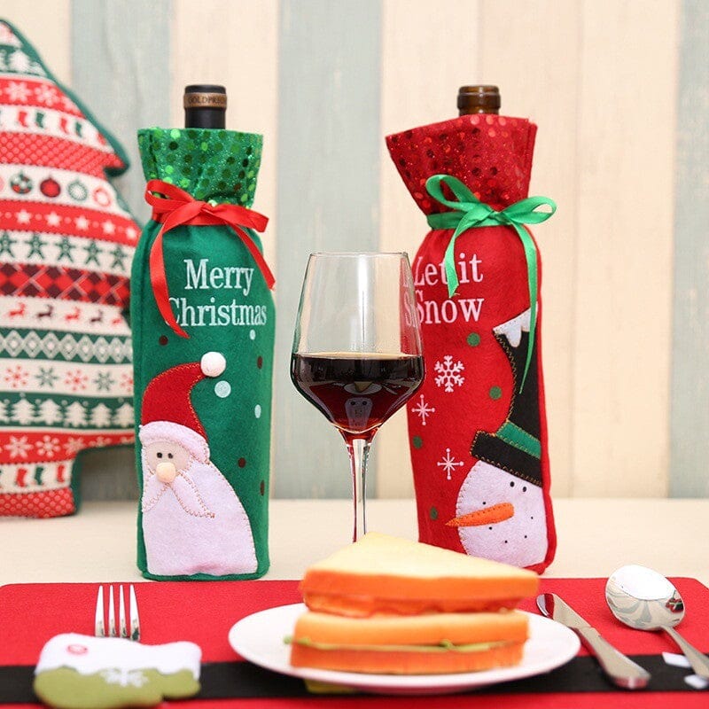Kit Saco de Decoração de Natal para Garrafa - Tecido Premium de Alta Durabilidade NT011 Kaypestore 
