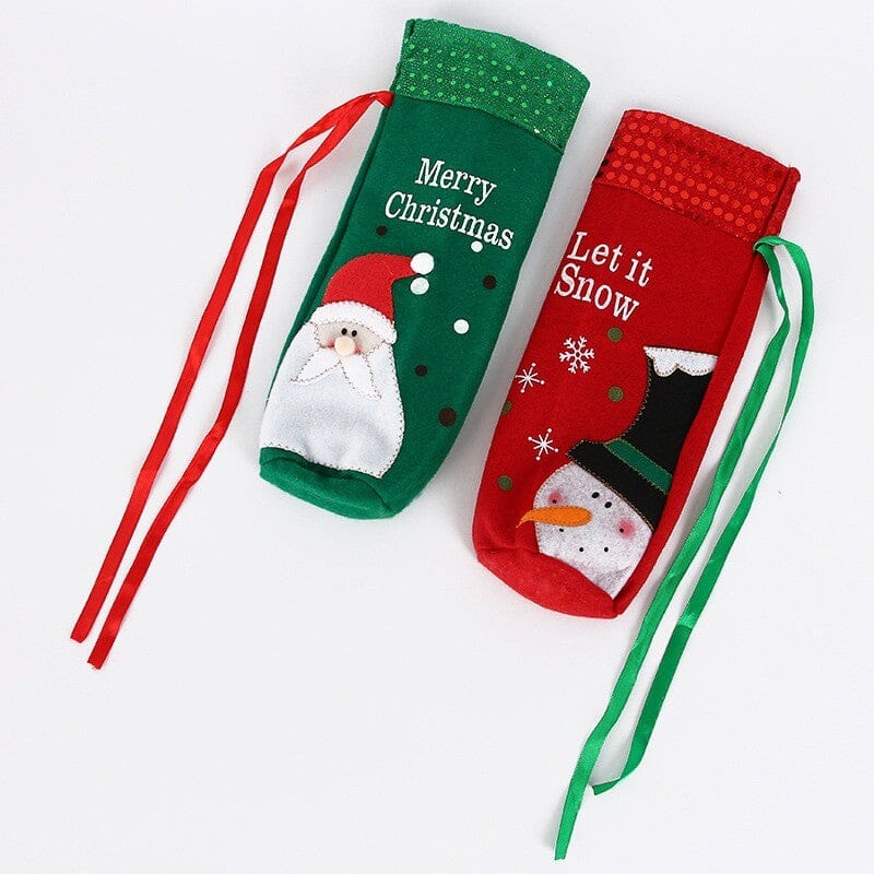 Kit Saco de Decoração de Natal para Garrafa - Tecido Premium de Alta Durabilidade NT011 Kaypestore 
