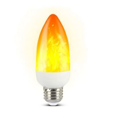 Lampada de Fogo Flamenjante LED - ECONOMIZE E TENHA SEU AMBIENTE TRASFORMADO CA006 Kaypestore Amendoa 1 Unidade 
