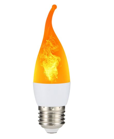 Lampada de Fogo Flamenjante LED - ECONOMIZE E TENHA SEU AMBIENTE TRASFORMADO CA006 Kaypestore Pontiagudo 1 Unidade 