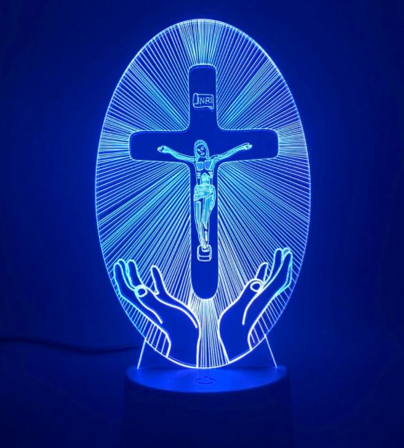 Luminaria Jesus 3D - 7 Cores AR002 Kaypestore 