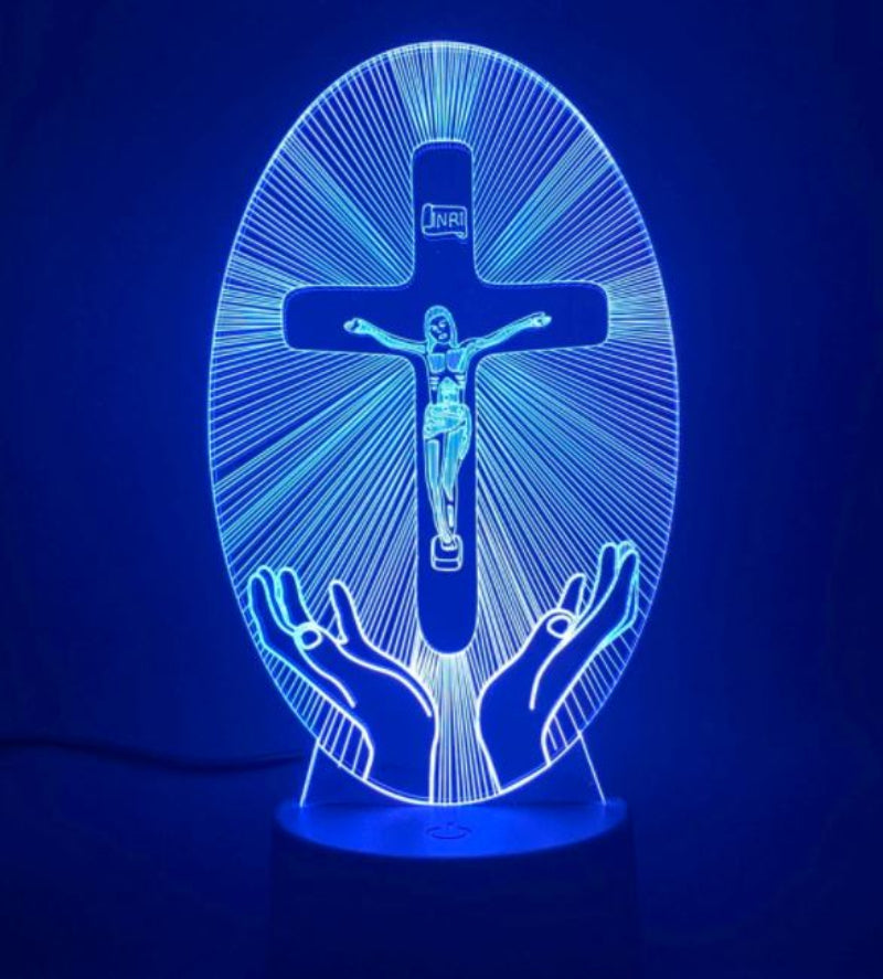 Luminaria Jesus 3D - 7 Cores AR002 Kaypestore 