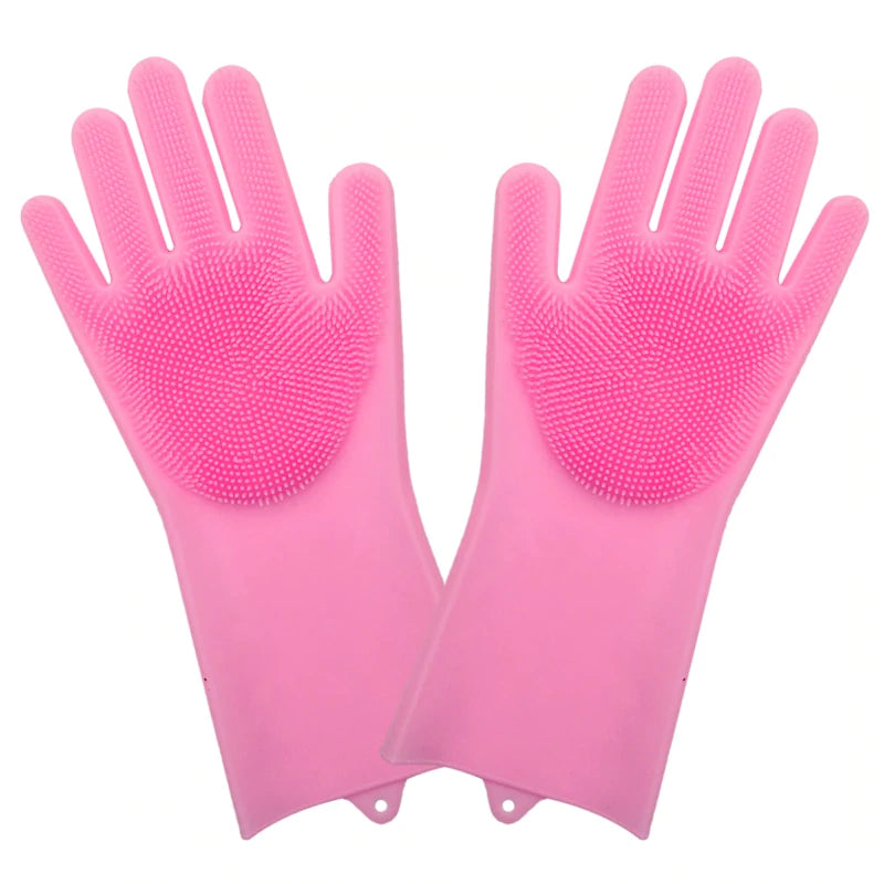 Luva Magica Lava Louças de Silicone Original - Durabilidade de 2 a 5 anos CZ014 Kaypestore Rosa 