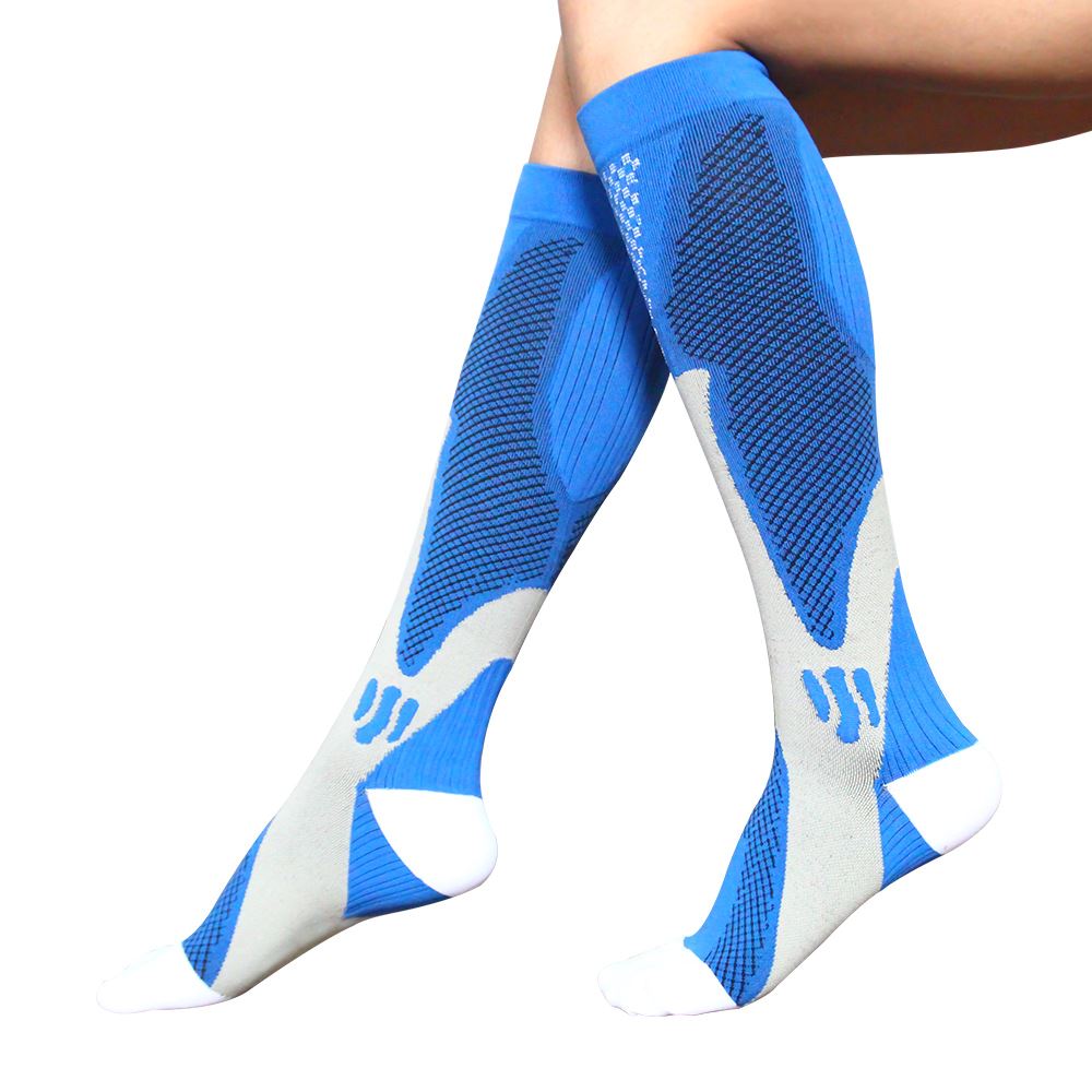 Meia de Compressão Esportiva Original com Tecnologia UnclogVein FIT002 Kaypestore Azul P 1 Par
