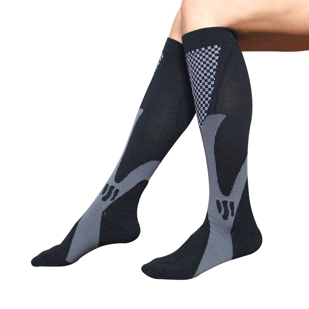 Meia de Compressão Esportiva Original com Tecnologia UnclogVein FIT002 Kaypestore Preto P 1 Par