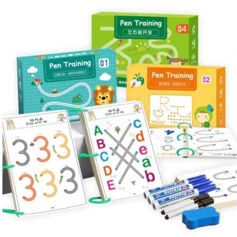 MelhorAprendizado - Caderno de Traços e Desenho Infantil MagicBook - Leve Grátis 4 Canetas + Apagador Kaypestore 