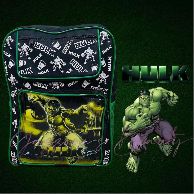 Mochila Escolar Infantil Masculina - Super Resistente (Hulk, Homem Aranha, Batman e Patrulha Canina) MDI008 Kaypestore Hulk 
