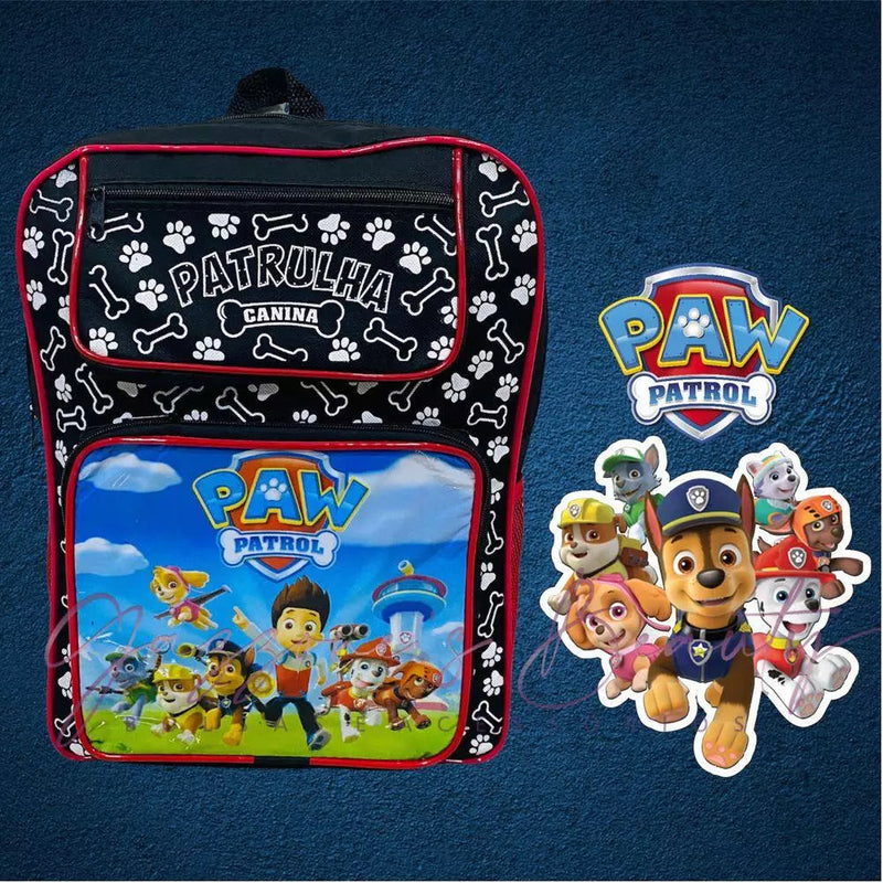 Mochila Escolar Infantil Masculina - Super Resistente (Hulk, Homem Aranha, Batman e Patrulha Canina) MDI008 Kaypestore Patrulha Canina 