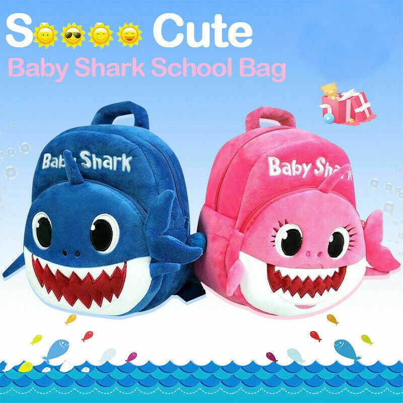 Mochila Infantil de Moda Baby Shark Plush - Aventura e Estilo para Pequenos Exploradores Kaypestore 