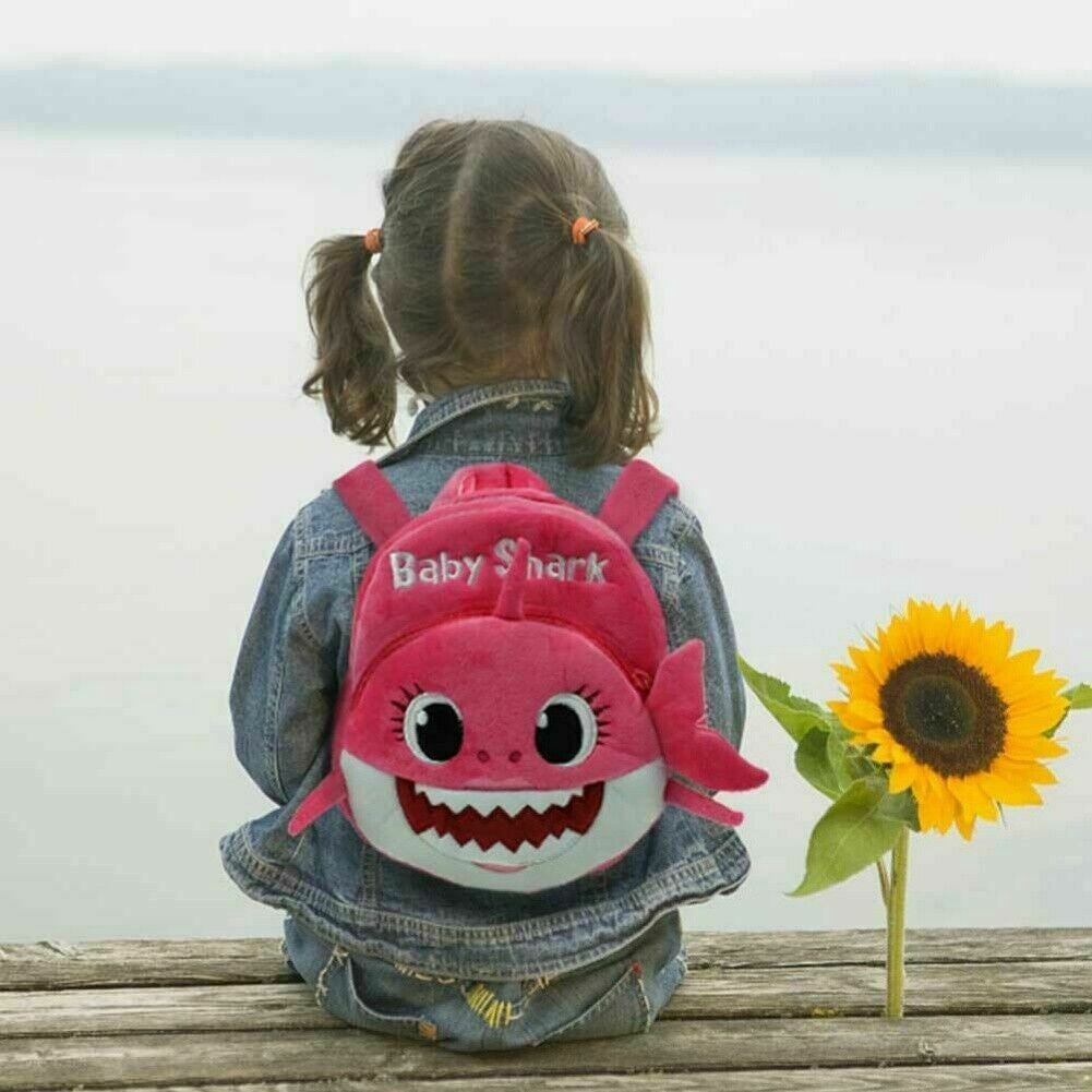 Mochila Infantil de Moda Baby Shark Plush - Aventura e Estilo para Pequenos Exploradores Kaypestore 