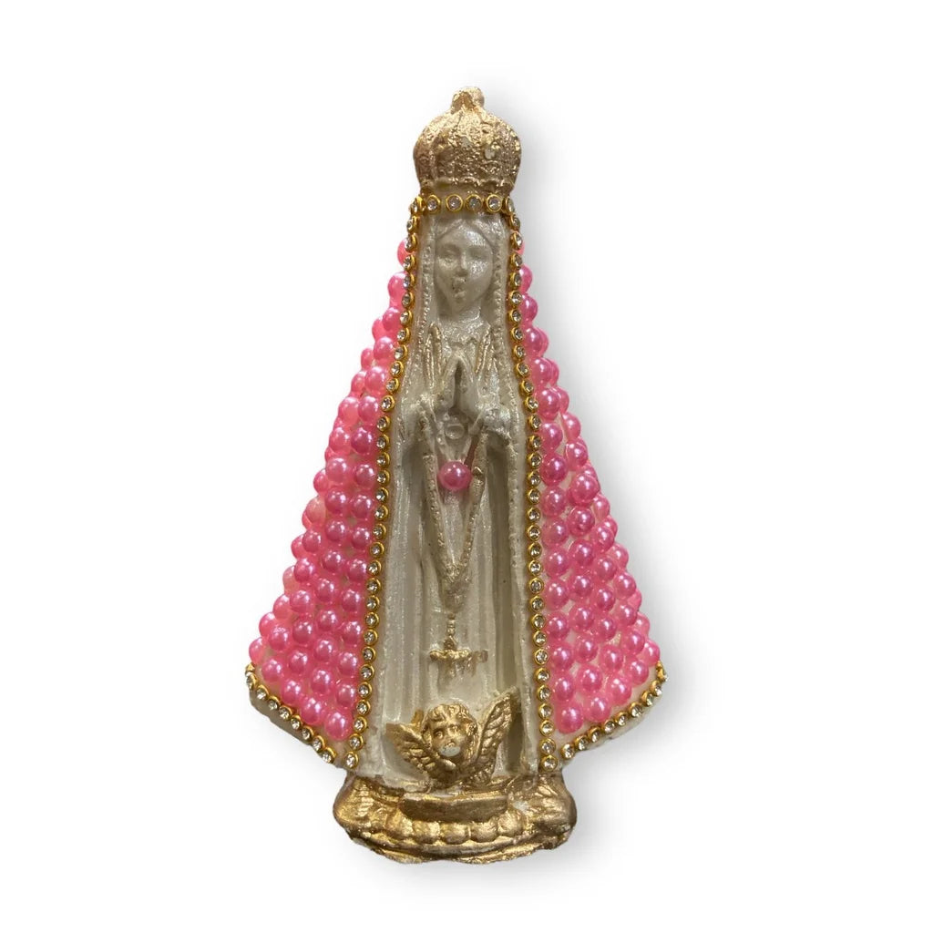 Nossa Senhora Aparecida com Pérolas Kaypestore Rosa 