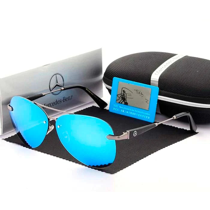 Óculos de Sol Mercedes GT MDM014 Kaypestore Prata com Azul 