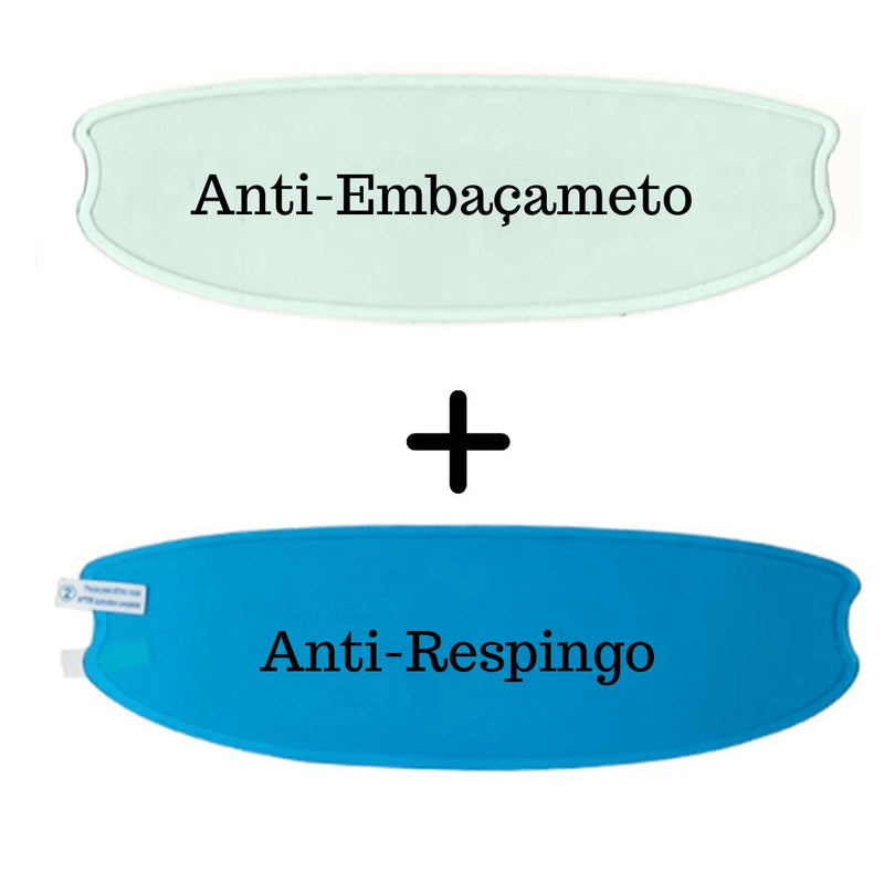Pelicula SmartVisão Anti-Embaçante+Anti-Respingos para Moto, MotoCross, Ciclismo VC007 Kaypestore Kit Modelo 2 (Anti-Embaçante+Anti-Respingo) 