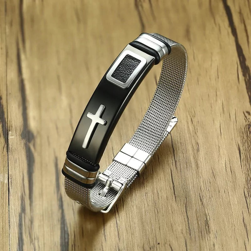 Pulseira Masculina Cruz de Malta - Estilo e Elegância ao Seu Alcance! ACES006 Kaypestore 
