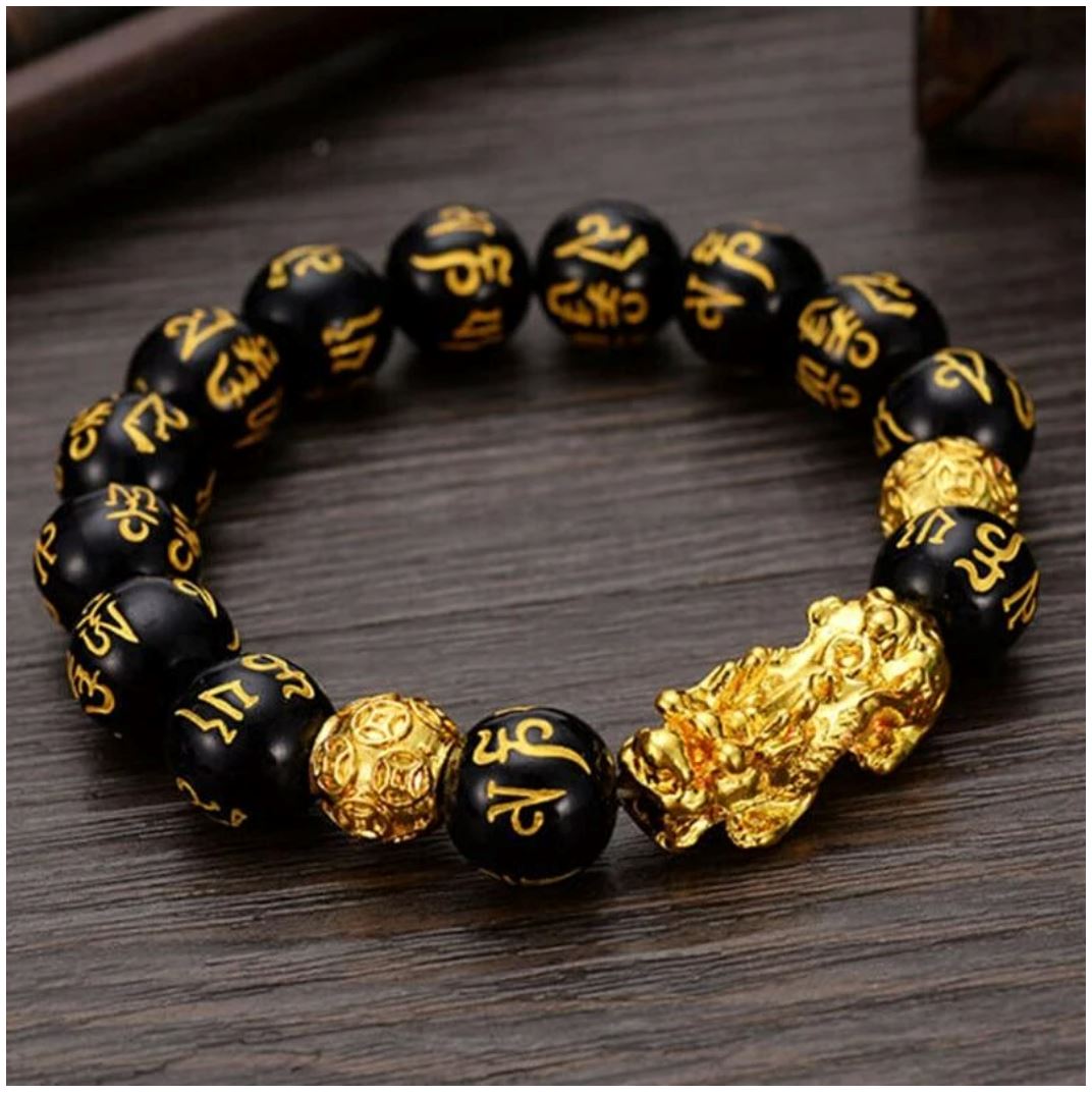 Pulseira Obsidiana Feng Shui - Original e Pixiu ACES003 Kaypestore 