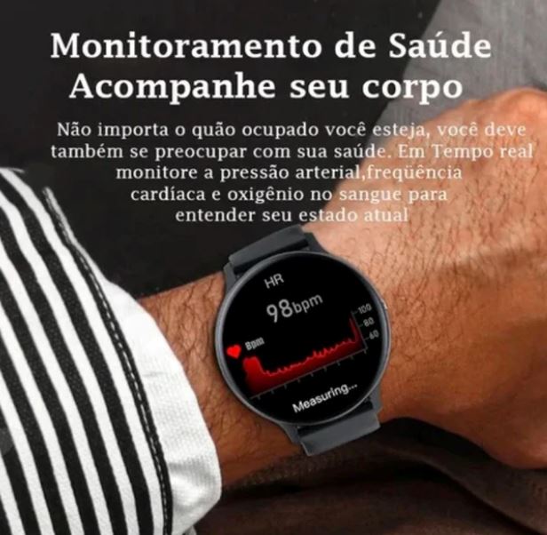 Relógio Inteligente Smartwatch LIGE 2022 Unissex - Tela de Toque, À prova d'água, Bluetooth, IOS e Android RL003 Kaypestore 