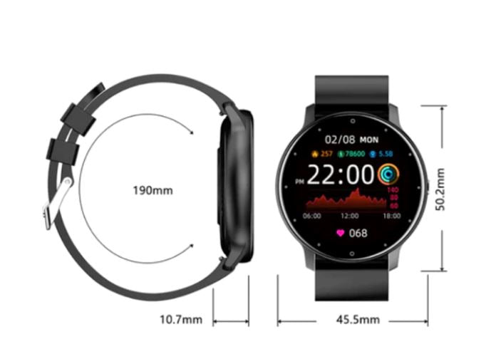 Relógio Inteligente Smartwatch LIGE 2022 Unissex - Tela de Toque, À prova d'água, Bluetooth, IOS e Android RL003 Kaypestore 