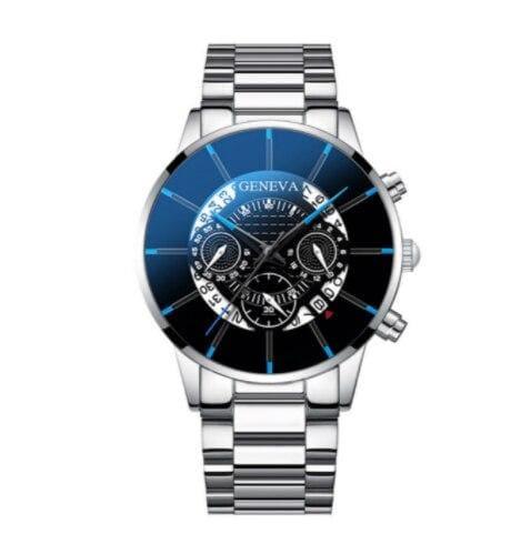 Relógio Masculino Luxury Premium Geneva - 30% OFF RL004 Kaypestore Prata 